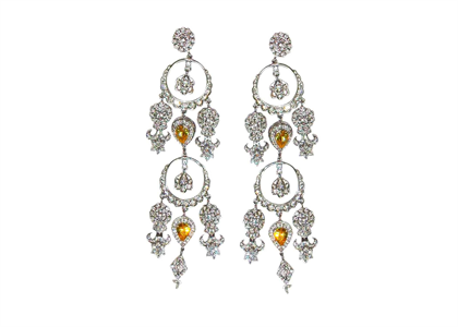 Rhodium Plated | Chandelier Earrings